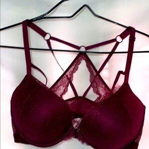VICTORIA SECRET VERY SEXY‎ PUSHUP BRA SIZE 36DDElegant Lace Strappy Bra Burgundy